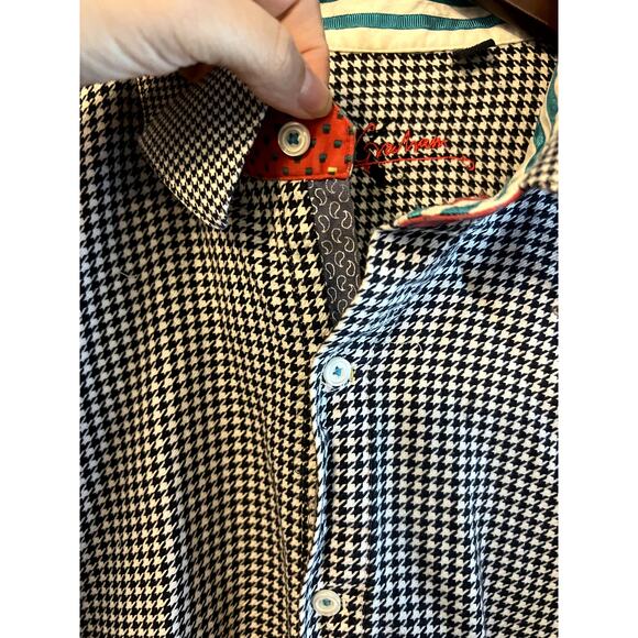 Robert Graham Button Down Shirt Checkers sz 3XL Stripped Men Collared cuff Tall - Picture 5 of 16